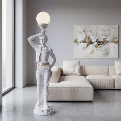 Levensgrote Hindoe Staanlamp Sculptuur Vloerlamp Lamp Decoratie Figuur 160cm