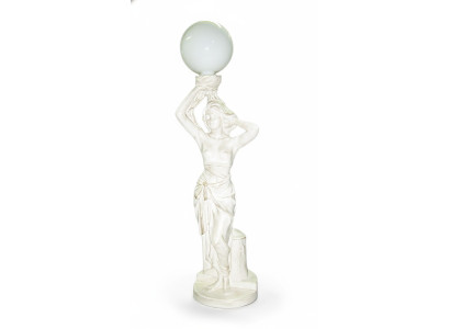 Antieke stijl figuur vloerlamp staande lamp levensgrote verlichting