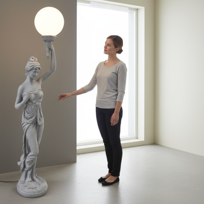 XXL Design Woonkamer Staande Lamp Verlichting Staande Lampen Lamp Figuur Sculptuur Nieuw  XXL Design Woonkamer Vloerlamp Verlichting Vloerlampen Lamp Figuur Sculptuur Nieuw