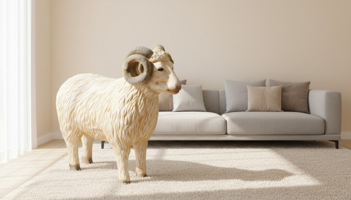 Ontwerp Ram figuur standbeeld sculptuur figuren beeldhouwwerken decoratie decor nieuw 3039