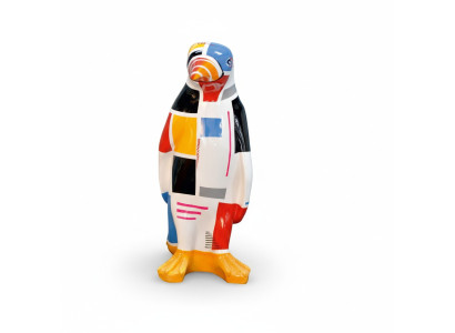 XXL Designer Figur Handgemacht Bemalt Skulptur Statue Skulpturen Pinguin