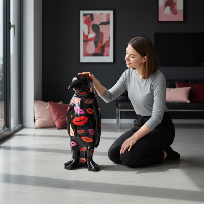 Ontwerp Luxe Figuur Sculptuur Handgemaakt Pinguïn Diersculpturen Beelden XXL 67cm