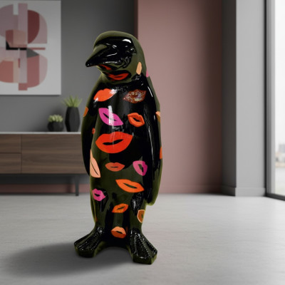 Ontwerp Luxe Figuur Sculptuur Handgemaakt Pinguïn Diersculpturen Beelden XXL 67cm
