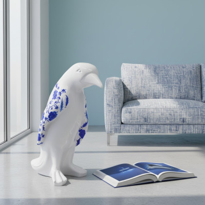 Ontwerp Pinguïn Figuur Standbeeld Sculptuur Figuren Decoratie Deco 3078