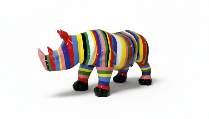Ontwerp Neushoorn Figuur Standbeeld Sculptuur Figuren Sculpturen Decoratie Deco 3092 Nieuw