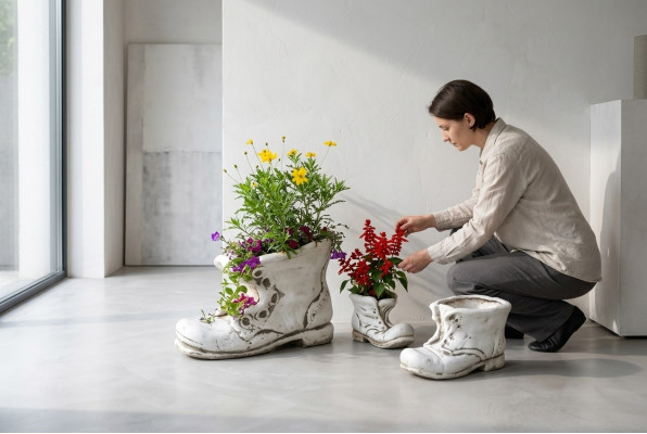 Bloempot Planter Decoratie Beeld Natuur Bloempotten Tuin Vazen