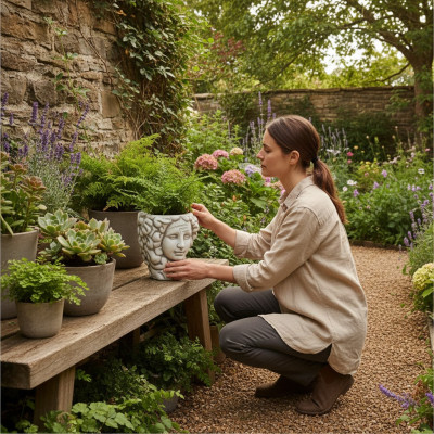 Bloembak pot Natuur Plant Pot Decoratie Figuur Vazen Tuin Bloempotten
