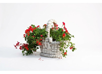 Figuur bloempot plantenbak decoratie wit Figuur bloempotten tuin