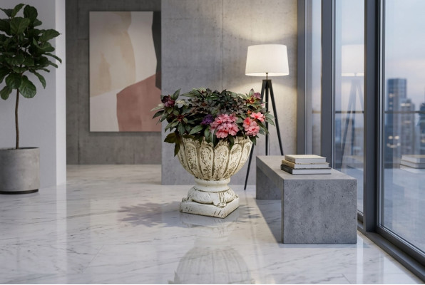 Figuur Bloempot Plant Wit Pot Decoratie Figuur Bloempotten Tuin