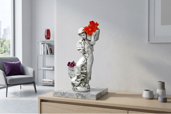Figuur Bloempot Wit Planten Pot Decoratie Figuur Bloempotten Tuin