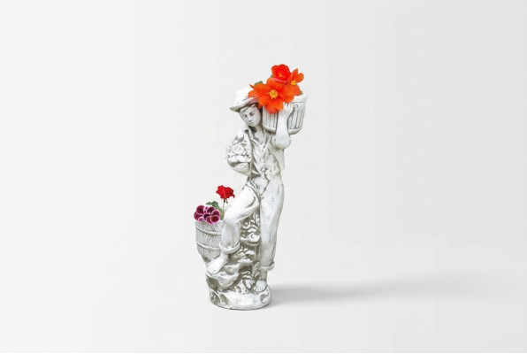 Figuur Bloempot Wit Planten Pot Decoratie Figuur Bloempotten Tuin