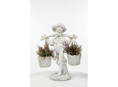 Figuur Wit Bloempot Plantenbak Decoratie Beeld Bloempotten Tuin
