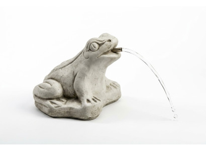 Tuinbeeld "Kikker Fontein" 20cm Vijverfiguur Mensen Steengips