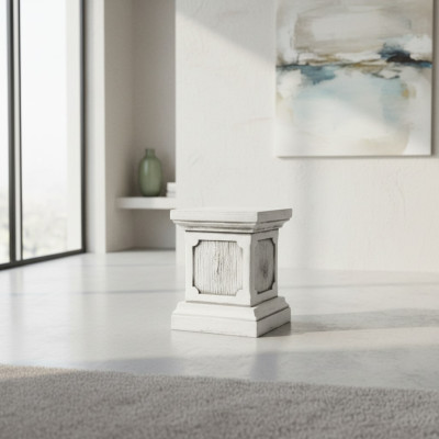 Decoratie zuil zuilen steen antieke stijl Romeins wit decor standaard sokkel
