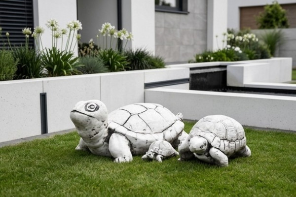 Tuindecoratie Schildpad Terras Steenfiguren Decoratiestatuut