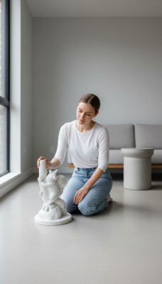 Tuindecoratie fretten terras steen beelden figuur standbeeld sculptuur