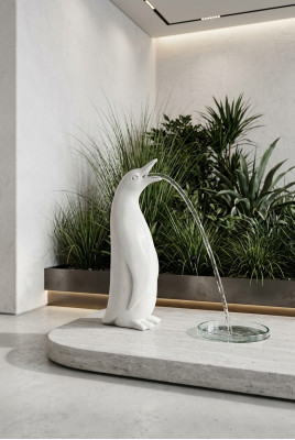 Tuindecoratie Pinguïn standbeeld Sculptuur Figuren Beeldhouwwerken Designer Figuur.