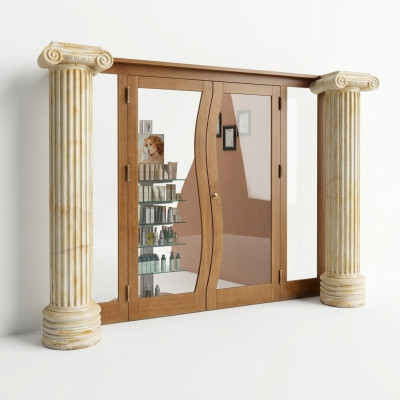 232cm antieke zuil zuilen stenen sculptuur standbeeld Romeinse tuin
