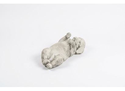 Tuindecoratie Hond Terras Steenfiguren Figuur Decoratief Wit Standbeeld