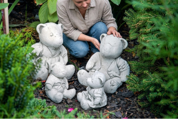 Tuindecoratie Beer Terras Steen Figuren Decoratieve Natuur Standbeeld