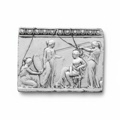 Relief Dames Antieke Kunst Wandreliëf Muurbeeld Beelden Steenplaat