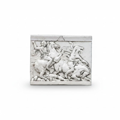 Reliëf Alexander de Grote Paard Muur reliëf Wandfoto Foto's Steen