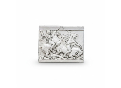 Reliëf Alexander de Grote Paard Muur reliëf Wandfoto Foto's Steen