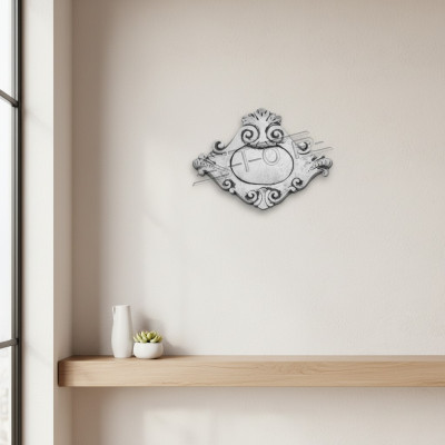 Wandreliëf steenplaat afbeelding engel antiek reliëf wit beelden gieten op steen wand.