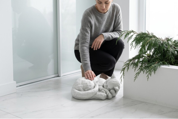 Tuindecoratie Kat terras stenen beelden figuur decoratie standbeeld