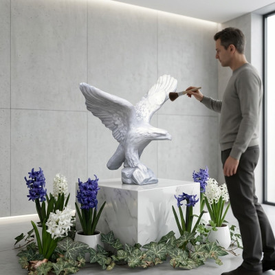Figuur Arend Tuin Standbeeld Beeldhouwwerk Beeldhouwwerken Beelden Decoratief