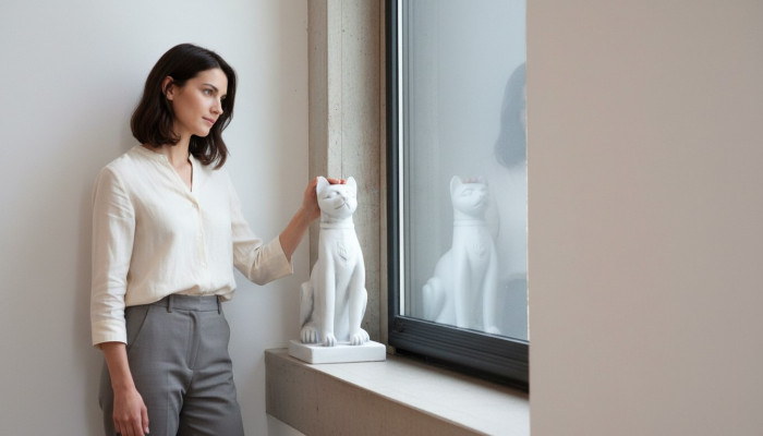 Egyptische kattenstandbeeld figuur beelden tuindecoratie terras