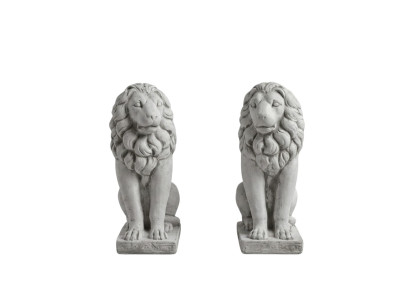 Leeuw tuinbeeld terras decoratieve tuin sculptuur figuren beeldhouwwerk