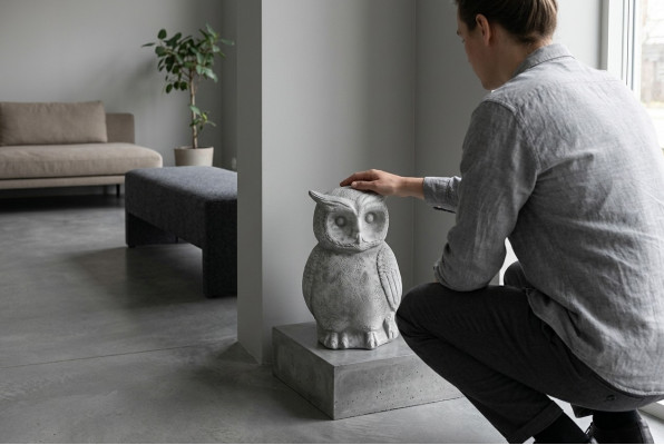 Tuin Natuur Decoratie Uil Terras Steen Figuren Figuur Decoratief Standbeeld