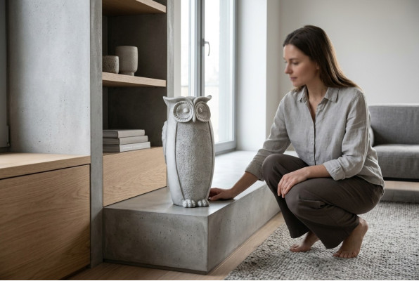 Tuindecoratie Uil Terras Steen Figuren Decoratieve Figuur Natuur Standbeeld