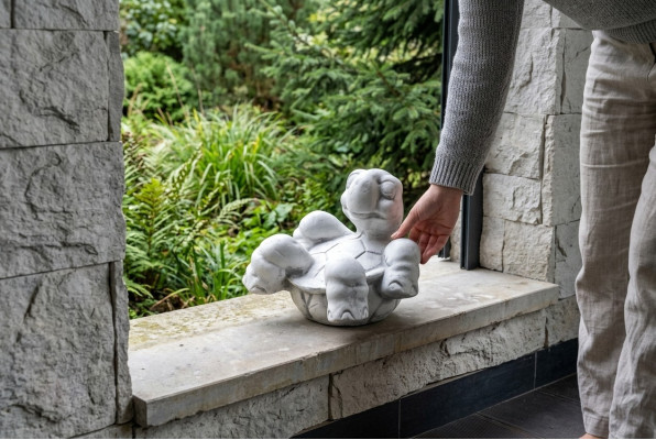 Tuinschildpad decoratiefiguur terras S103100 standbeeld.