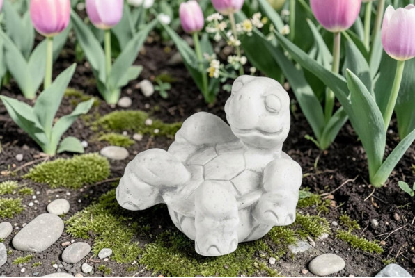 Tuinschildpad decoratiefiguur terras S103100 standbeeld.