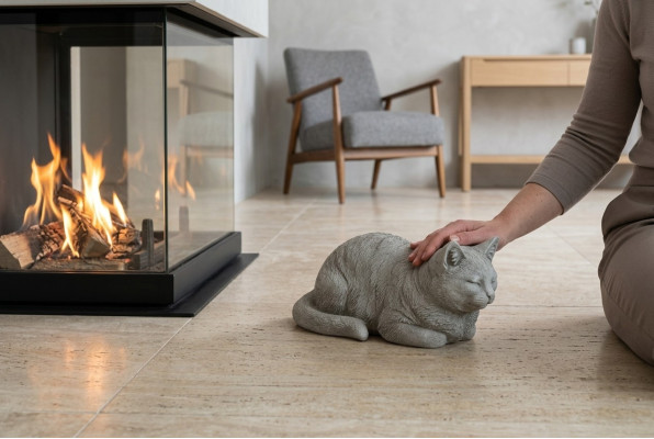 Tuindecoratie Decoratieve kat Terras stenen beeldfiguren Figuur Standbeeld