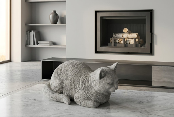 Tuindecoratie Decoratieve kat Terras stenen beeldfiguren Figuur Standbeeld