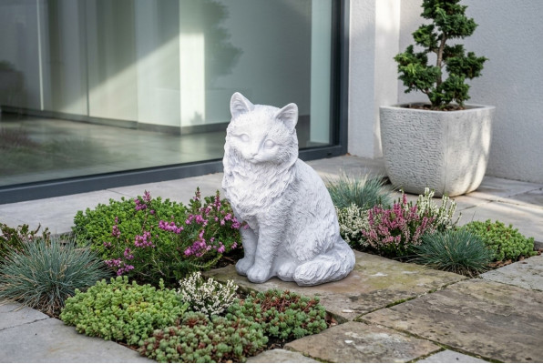 Decoratieve tuindecoraties, katten terrasfiguren stenen beeld standbeeld.