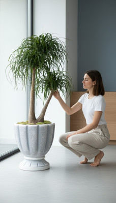Ontwerp bloempot decoratie pot planten emmer vat potten figuur gezicht sculptuur