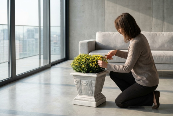 Figuur Wit Bloempot Plantenbak Figuur Decoratie Bloempotten Tuin
