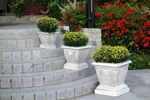 Figuur Wit Bloempot Plantenbak Figuur Decoratie Bloempotten Tuin