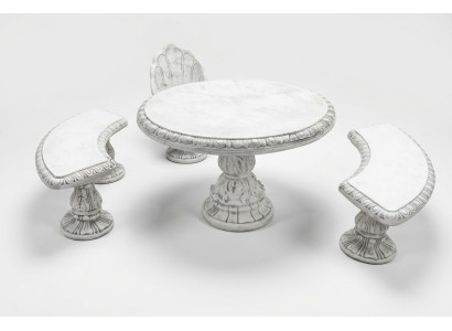 Antieke ridderstijl tafel tuin tafels steen decoratie rond meubels