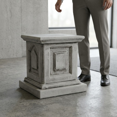Decoratiezuil Kolom Steen Antieke Stijl Bloemenstandaard Romeins Wit Standhouder