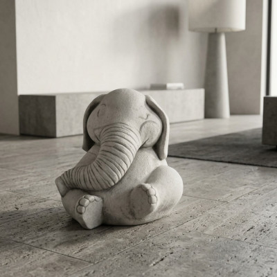 Ontwerp Figuur Olifant Sculptuur Figuren Beeldhouwwerken Beelden Wit Cartoon Standbeeld