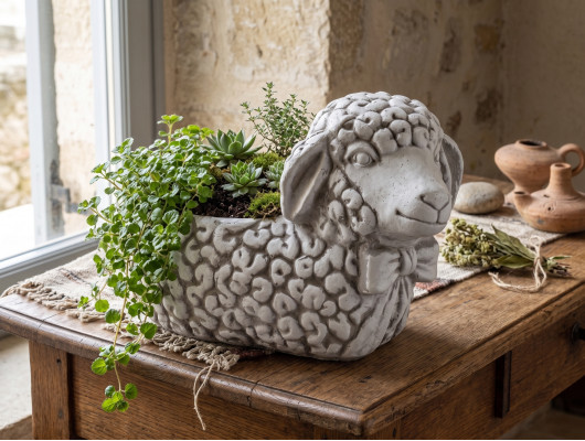Ontwerp decoratieve bloempot Top Plantenbak Vaas Figuur Potten Gezicht Sculptuur