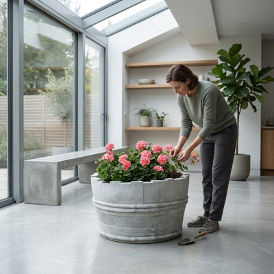 Bloempotten Doos Pot Bloemen Potten XXL Tuin Decoratief Beton Terras