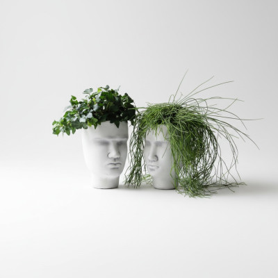 Ontwerp Bloempot Top Plantenbak Vaas Figuur Potten Decoratie Gezicht Sculptuur