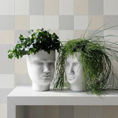 Ontwerp bloempot Top Planz emmer vat figuur decoratieve potten gezicht sculptuur.