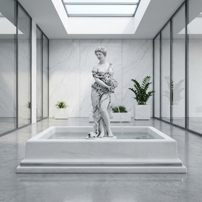 Fonteinen Figur Standbeeld Figuur Beeldhouwwerk Antiek Standbeelden Beeldhouwwerken Tuin